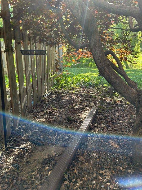 Conducted on-site evaluation for generator installation estimate in residential backyard location. Assessed existing natural gas meter assembly and infrastructure to determine feasibility and requirements for generator connection. Documented current gas metering equipment, piping configuration, and available installation space adjacent to property fence line for proper equipment placement and code compliance.