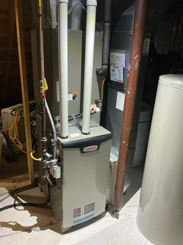 Completed comprehensive air conditioning tune-up service on residential Lennox HVAC system. Performed preventive maintenance on both indoor furnace unit and outdoor condensing unit, including inspection of all major components, refrigerant lines, electrical connections, and drainage systems. All equipment found to be operating within normal parameters with no immediate repairs required.