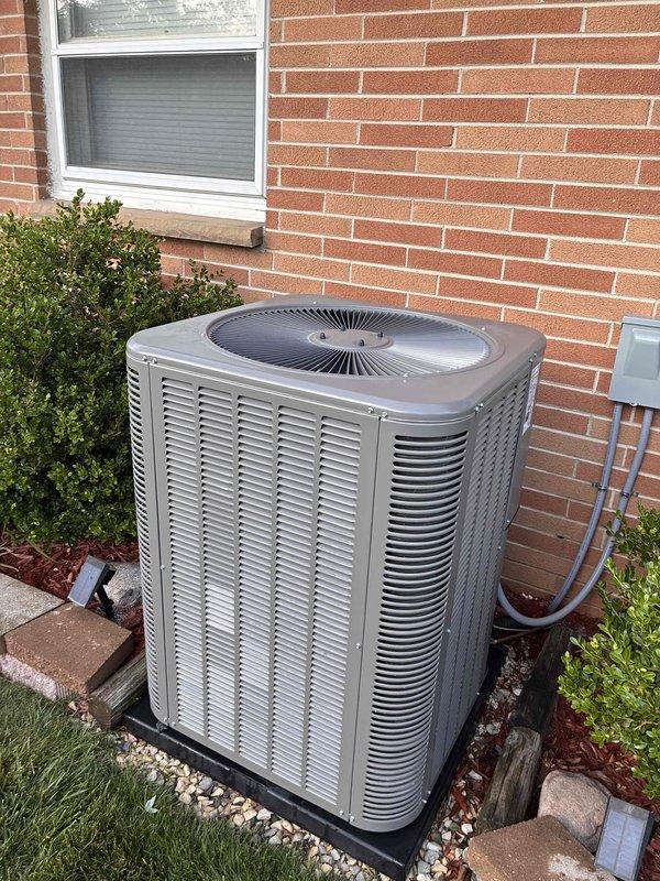 Completed annual cooling system maintenance visit under membership agreement. Performed comprehensive A/C tune-up including inspection of outdoor condenser unit, replaced dirty 16x25x4 pleated air filter, and verified system operation. All components found functioning properly with unit maintaining proper airflow and cooling capacity.