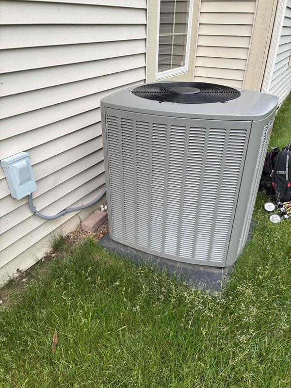 Completed annual tune-up on residential air conditioning system. Performed comprehensive inspection of outdoor condenser unit, verified proper operation of all components, and ensured system is ready for cooling season. Customer requested 16x25x4 furnace filter for future replacement.