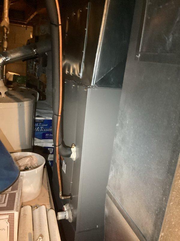 Completed annual cooling system tune-up and maintenance inspection as part of recurring family membership service. Performed comprehensive evaluation of air handler unit in basement mechanical room, including inspection of copper refrigerant lines, electrical connections, and ductwork components. Verified system temperatures and airflow measurements using calibration-grade instrumentation, confirming proper operational parameters throughout the cooling cycle.