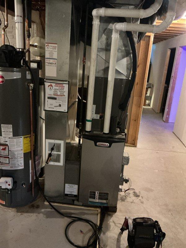 Completed scheduled cooling season maintenance visit as part of membership agreement. Performed comprehensive inspection and service of Lennox outdoor condensing unit and indoor air handler system, including filter evaluation, electrical connections check, refrigerant level assessment, and condensate drain line verification. All equipment operating within normal parameters with no deficiencies noted.