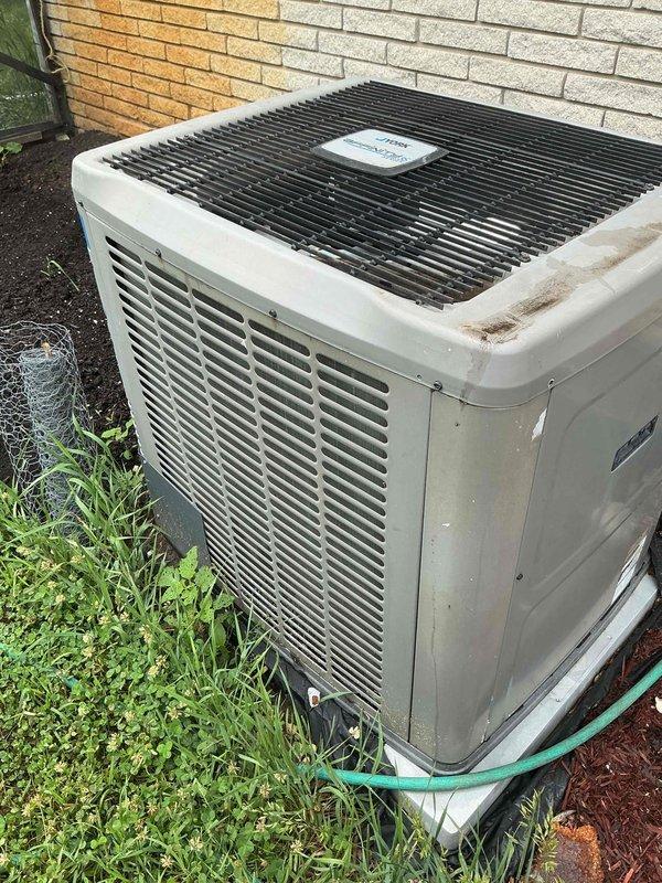 Completed preventative maintenance tune-up on York furnace and outdoor condensing unit. Performed system inspection, verified proper operation of all components, and documented equipment condition with photographs for service records.