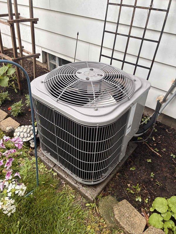 Completed routine cooling season maintenance visit per membership agreement. Performed comprehensive A/C tune-up including inspection of outdoor condenser unit, electrical components, and capacitor assembly. All wiring connections were checked for proper termination, and system was evaluated for operational efficiency. Unit exterior and surrounding area were noted to be in acceptable condition with adequate clearance for airflow.
