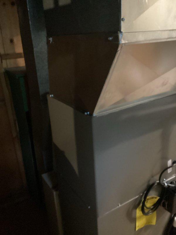 Completed full air conditioning system and evaporator coil installation with ductwork integration. Installed new AC unit with matching indoor coil, ran and terminated electrical wiring, connected refrigerant lines, and secured all ductwork connections to existing system. All components tested and operational upon completion, with customer paying via cash/check/credit card.