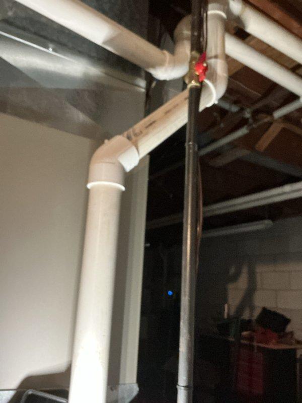 Completed comprehensive furnace tune-up and investigated reported basement noise. Upon inspection, identified temperature anomaly at ductwork measuring 22°F, indicating potential air leakage or insulation deficiency. Inspected basement mechanical infrastructure including PVC drainage system, gas piping with shutoff valve, and exposed ductwork with insulation liner. No immediate mechanical issues found with furnace operation; noise likely attributed to duct expansion/contraction due to temperature differential. Recommended monitoring ductwork insulation and sealing for improved system efficiency.