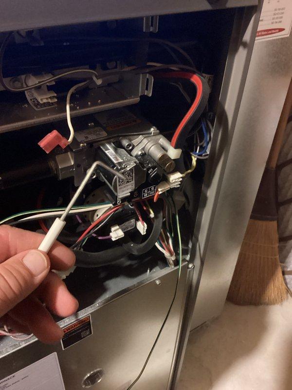 Completed comprehensive furnace tune-up and system inspection on gas heating unit and air handler. Performed standard maintenance procedures including filter inspection, internal component examination, electrical connection verification, and operational testing of all system components to ensure proper heating season readiness.