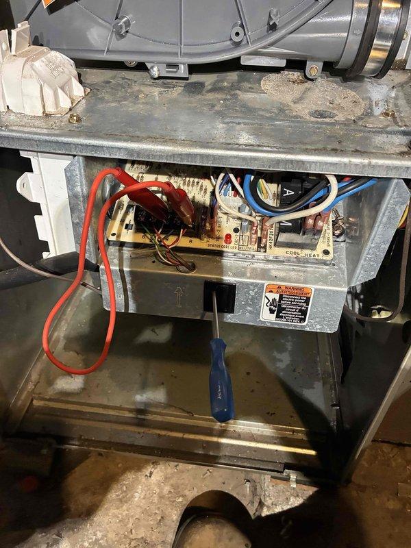 Responded to no-heat call on Bryant furnace system. Upon arrival, accessed control board compartment and performed diagnostic testing. Identified faulty control board preventing system operation. Replaced defective control board, reconnected all wiring harnesses, and verified proper electrical connections. Tested system operation through complete heating cycle. Furnace now functioning properly with all safety controls operating as designed.