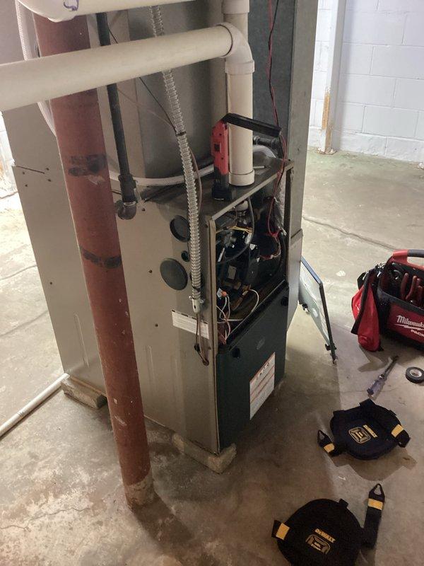 Completed full tune-up maintenance on residential HVAC system for new customer. Performed comprehensive inspection of furnace components including pressure switches, blower assembly, electrical connections, and safety controls; verified all wiring connections secure and pressure switch operation within specifications. All components found operating properly with no issues identified during service visit.
