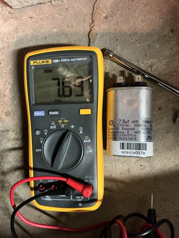 Completed comprehensive tune-up service on both furnace and air conditioning systems. Performed electrical diagnostics using digital multimeter, measuring capacitor performance at 7.69 microfarads on the 370VAC CBB65 rated capacitor. Inspected and tested all electrical components including relays, capacitors, and control wiring connections. Verified proper operation of blower motor assembly and belt tension. All systems tested and operating within manufacturer specifications upon completion.
