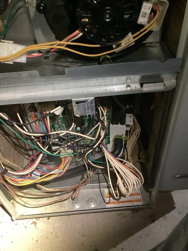 Replaced failed inducer motor on residential gas furnace and performed complete system tune-up. Installed new inducer motor assembly, verified proper draft operation, and tested all safety controls. Completed comprehensive maintenance including inspection of gas valve, burner assembly, blower motor, and all electrical connections. Confirmed system is operating safely and efficiently with proper combustion and airflow.