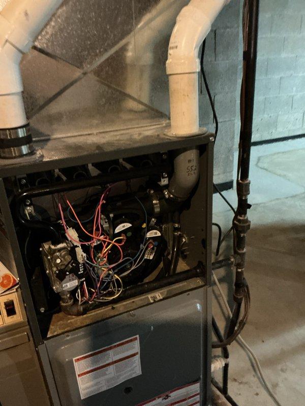 Completed comprehensive tune-up service on Daikin furnace and air conditioning system. Performed full system inspection including gas valve assembly, ignition components, electrical connections, and control board. Replaced 16x25x4 air filter, verified proper operation of all mechanical and electrical components, inspected ductwork and PVC venting system, and confirmed system is operating within manufacturer specifications.