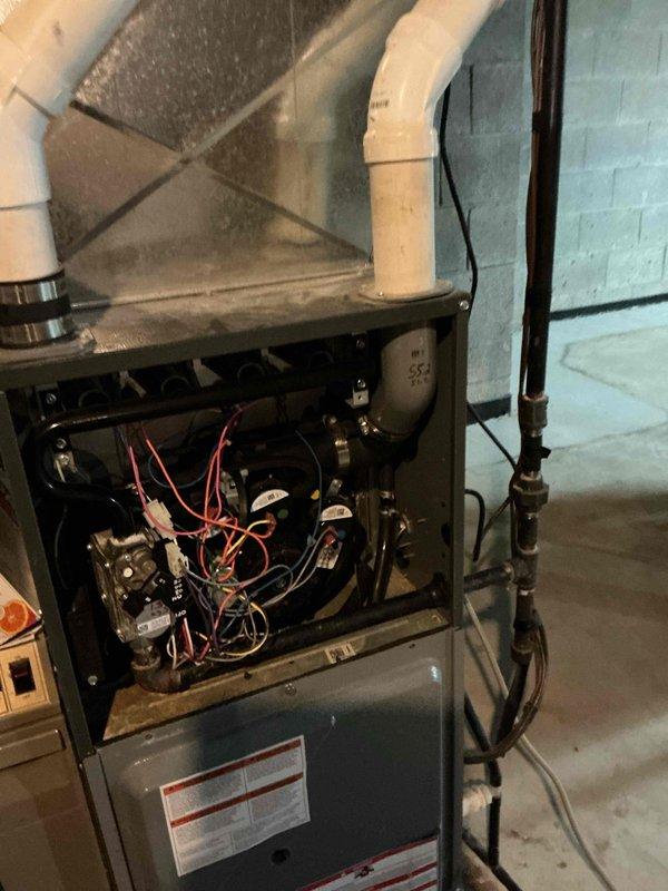 Completed comprehensive tune-up service on Daikin furnace and air conditioning system. Performed full system inspection including gas valve assembly, ignition components, electrical connections, and control board. Replaced 16x25x4 air filter, verified proper operation of all mechanical and electrical components, inspected ductwork and PVC venting system, and confirmed system is operating within manufacturer specifications.