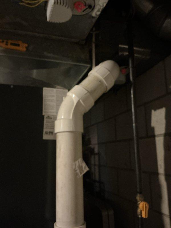 Completed comprehensive tune-up maintenance on HVAC system greater than 10 tons. Performed internal ductwork inspection using borescope camera to assess interior condition of metallic duct surfaces and verified proper airflow pathways. Inspected condensate drain system including PVC piping and elbow connections in mechanical room, confirmed proper drainage operation and cleared any potential blockages.