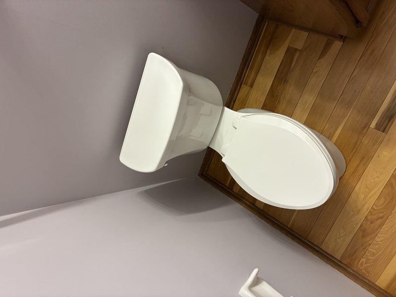 Completed installation of two new toilets in separate bathroom locations per approved estimate. Connected water supply lines to shut-off valves using flexible braided metal supply lines, secured all mounting hardware to floor flanges, and verified proper seating of wax rings to ensure leak-free seals. Tested both fixtures for proper flush operation, fill valve function, and inspected all connections for leaks before completing the installation.