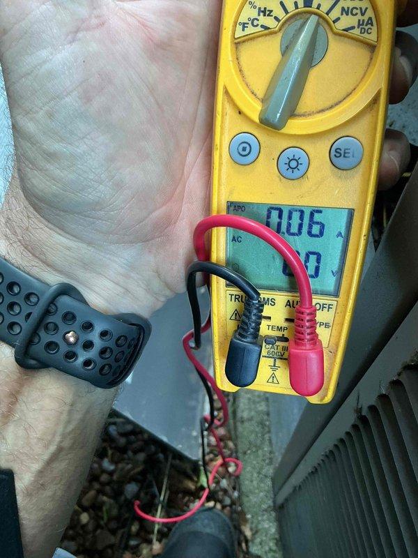 Completed comprehensive air conditioning tune-up including system diagnostics with digital multimeter to verify electrical performance and proper voltage readings. Inspected evaporator coil, refrigerant lines, and all mechanical components to ensure optimal system operation and efficiency for the cooling season.