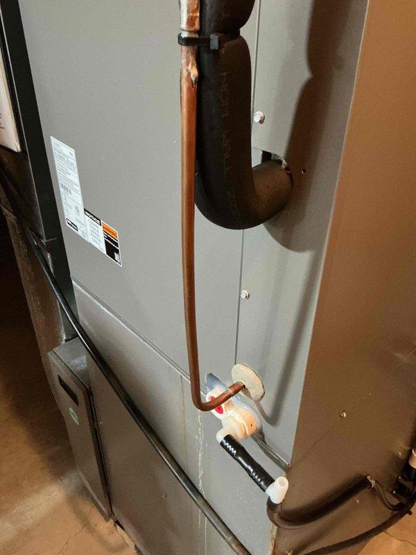 Completed comprehensive air conditioning tune-up including system diagnostics with digital multimeter to verify electrical performance and proper voltage readings. Inspected evaporator coil, refrigerant lines, and all mechanical components to ensure optimal system operation and efficiency for the cooling season.