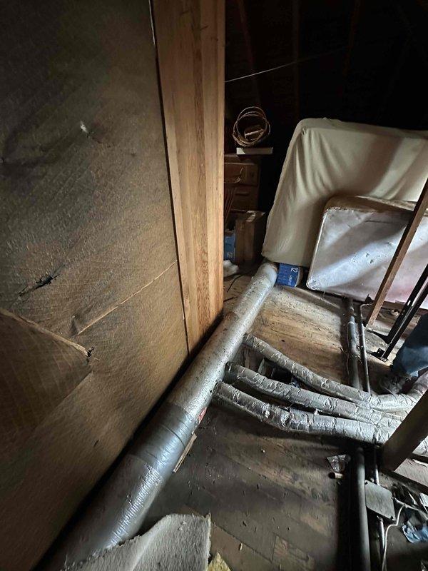 Conducted estimate for replacement of 30-year-old Unico HVAC system that stopped working in late August. Inspected existing system components including electrical panel, circuit breakers, and ductwork installation in attic space. Assessed flexible duct runs with reflective insulation and evaluated overall system configuration to provide comprehensive replacement recommendations.