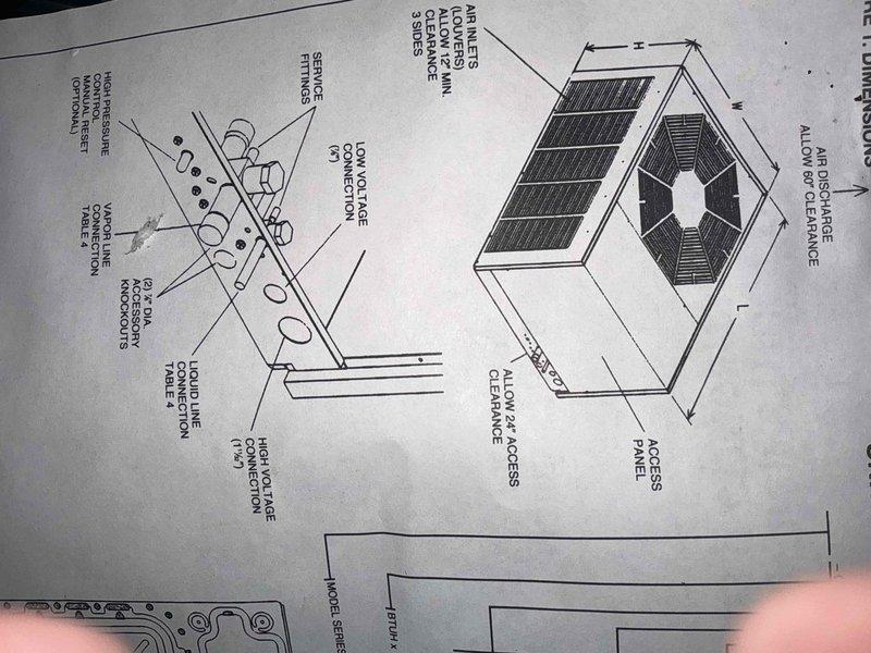 Conducted comprehensive estimate for complete air conditioning system replacement at owner-occupied residence. Current outdoor AC unit is six years old with no reported operational issues or symptoms at time of assessment. Evaluated existing system configuration, reviewed equipment specifications including clearance requirements for outdoor condenser unit placement, access panel locations, air discharge clearances, and service fitting connections. Documented ductwork layout and measurements throughout property, noting supply and return configurations serving approximately 1,100 square feet of conditioned space. Measured existing A-coil dimensions and duct runs to ensure proper sizing for replacement equipment. Reviewed low voltage wiring locations, refrigerant line connections including liquid and vapor suction lines, and manifold positions for new installation planning. Photographed technical specifications and created detailed field sketches of current system layout with precise meas
