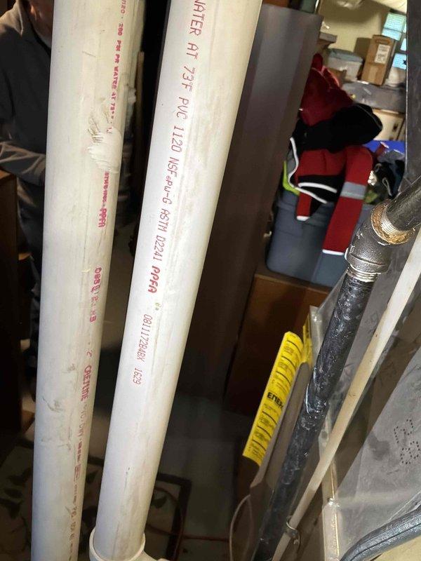 Performed estimate for furnace replacement after diagnosing failed heat exchanger in existing unit. Inspected current HVAC system including air handler cabinet, control components, and PVC venting configuration. Documented equipment condition and specifications from manufacturer label, assessed electrical connections and drainage system, and photographed installation for replacement planning purposes.