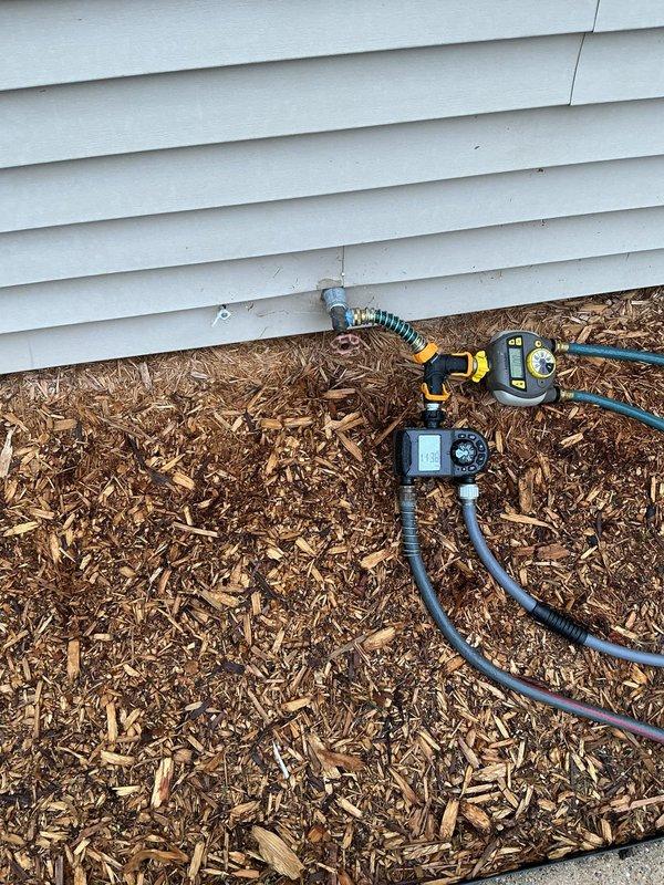 Provided comprehensive plumbing estimate for multiple fixture replacements and repairs involving aging galvanized pipe system. Assessed saddle valve requiring replacement with ball valve due to galvanized pipe concerns, evaluated backyard hose spigot and associated shutoff valve with calcification issues accessible through 46-inch crawlspace with concrete flooring, and inspected non-operational front yard spigot for potential replacement. Documented existing plumbing conditions including PVC and galvanized pipe configurations throughout basement utility areas and exterior hose bib locations to determine scope of necessary repairs and upgrades.