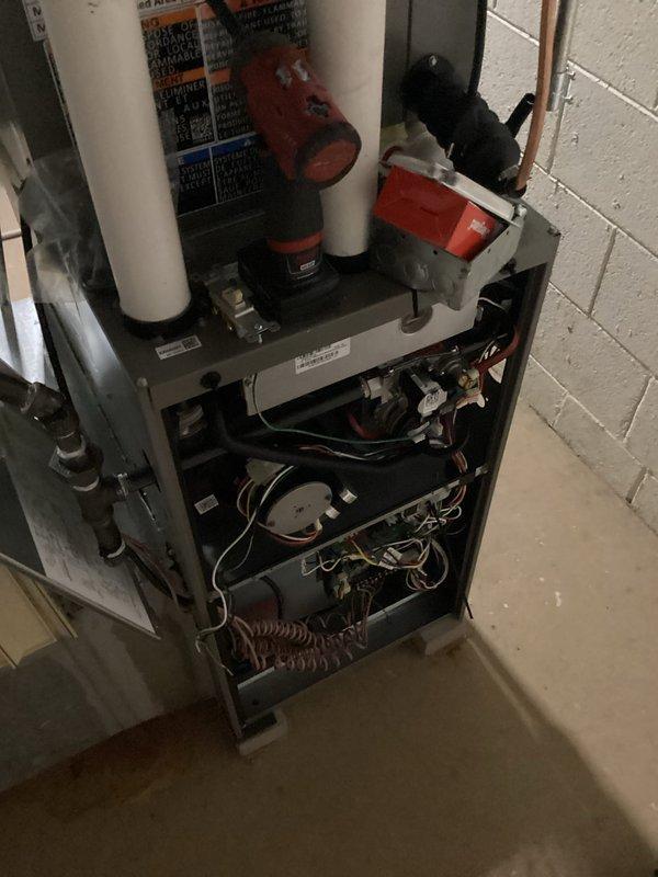 Completed full HVAC system installation including two high-efficiency furnaces, two air conditioning units, and one whole-home humidifier in accordance with permit requirements and coordinated with licensed electrician for electrical connections. All equipment properly mounted, vented with PVC piping, refrigerant lines connected and charged, condensate drainage systems installed, and units tested for proper operation and airflow.