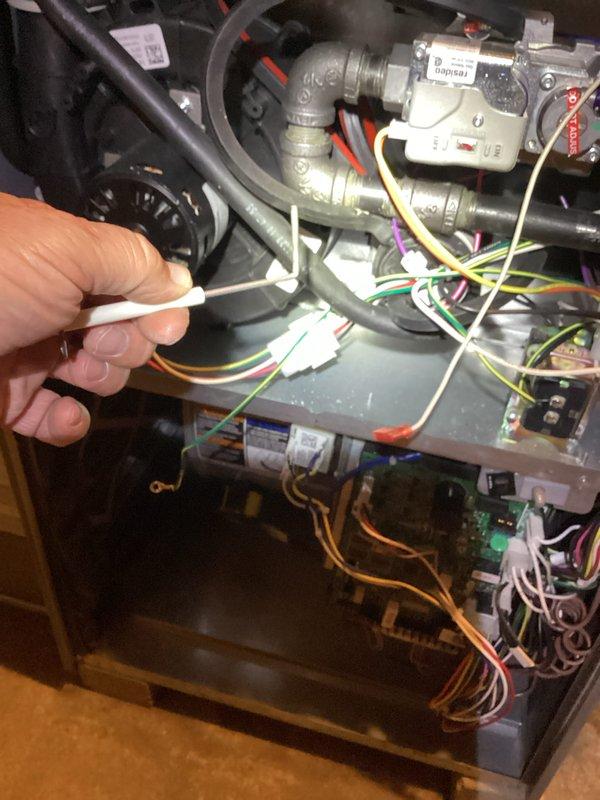 Completed comprehensive furnace tune-up including full system inspection and testing of all operational components. Replaced UV bulb in Patriot UV air purification system and verified proper function of control board, blower assembly, gas valve connections, and electrical wiring throughout the unit.