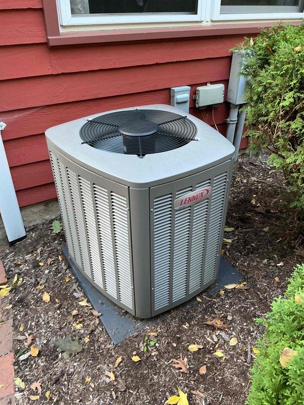 Responded to service call for outdoor condenser unit producing excessive rattling noise. Upon arrival, inspected Lennox air conditioning condenser unit and identified source of noise disturbance. Performed necessary repairs to eliminate rattling condition and restored unit to normal quiet operation.