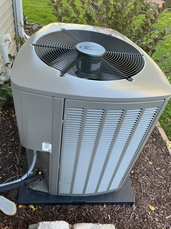 # Preventive Maintenance Service Completed

Performed comprehensive cooling system tune-up on residential Lennox air conditioning unit as part of recurring membership maintenance agreement. Conducted complete system diagnostics using Fieldpiece SMAN refrigerant manifold to verify proper refrigerant pressures, temperatures, and overall system performance. All measured parameters including suction and discharge temperatures, superheat, and subcooling readings were within manufacturer specifications. Inspected condensing unit exterior condition, verified proper airflow through condenser coil louvers, and confirmed secure mounting on equipment pad. Checked electrical connections, refrigerant line insulation, and PVC condensate drain routing for proper installation and function. Unit operating efficiently with no deficiencies noted during inspection.