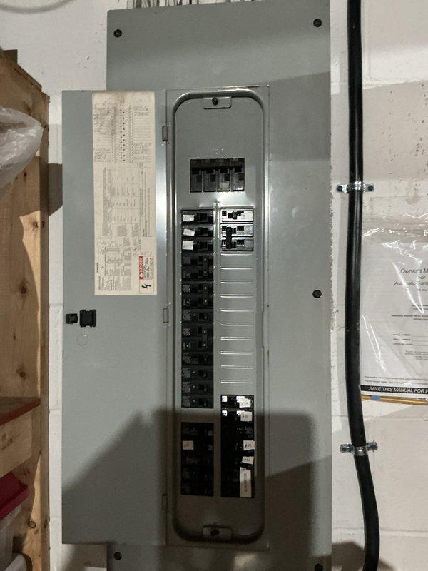 Completed on-site estimate for natural gas furnace replacement and combination furnace/AC system replacement in basement location. Assessed existing HVAC equipment, ductwork configuration with mounted humidifier unit, and electrical service panel capacity to determine appropriate replacement options and installation requirements.