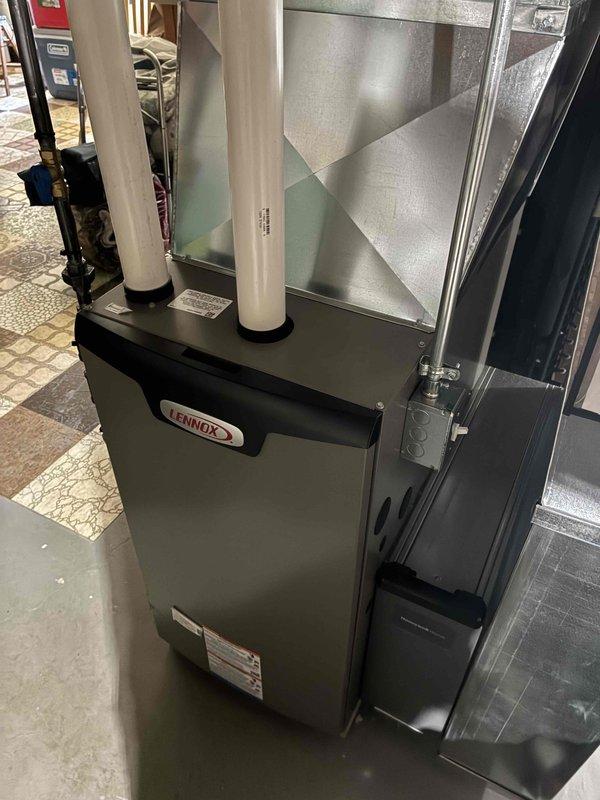 Completed comprehensive furnace tune-up on Lennox gas heating system. Performed full system inspection including burner assembly, flame sensor, heat exchanger, blower motor, and all safety controls. Verified proper combustion, cleaned components as needed, and confirmed all connections and venting are secure and functioning correctly.