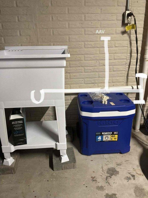 Completed installation of utility sink with full plumbing connections. Installed hot and cold water supply lines and connected drain line to existing plumbing system. Sink was properly leveled, secured, and tested for proper operation and leak-free connections.
