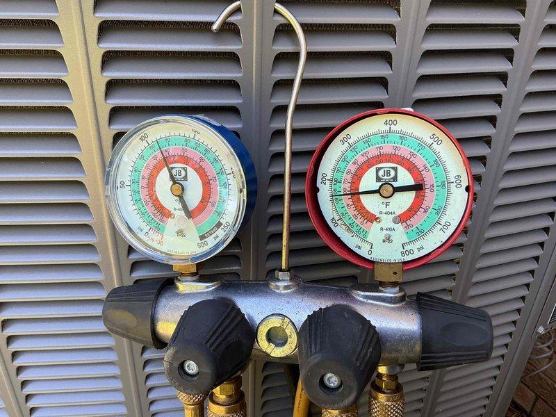 Completed furnace and air conditioning tune-up maintenance on residential HVAC system. Performed system diagnostics using manifold gauges to verify refrigerant pressures and electrical testing to confirm proper amperage draw on outdoor condensing unit. All equipment operating within manufacturer specifications.