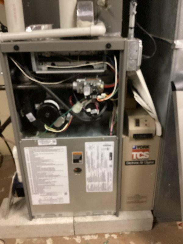 Completed seasonal tune-up maintenance on both the furnace and air conditioning systems. Performed comprehensive inspection of the York furnace unit, including internal component check, blower motor assessment, gas valve inspection, and electrical connections verification. Conducted diagnostic testing on both systems with all readings within normal operating parameters. Both heating and cooling systems are functioning properly with no issues identified during inspection.