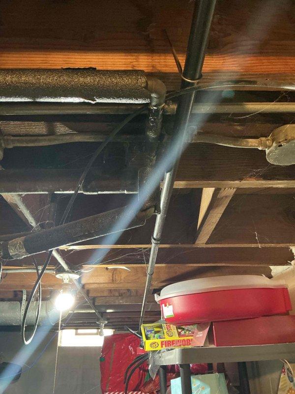 Replaced basement sink faucet and repaired leaking cold water supply line connected to the fixture. Addressed moisture issues on supply piping in the basement utility area to restore proper function and prevent further water damage.