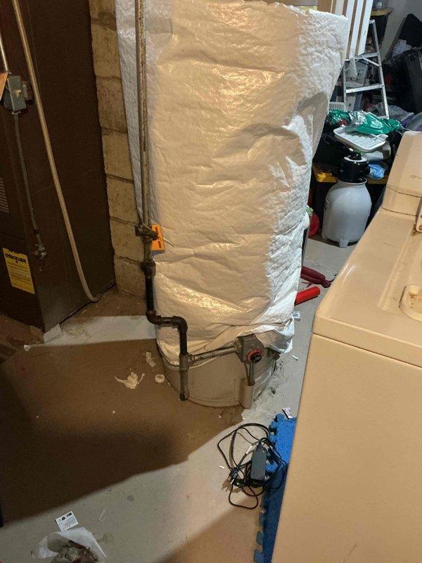 Replaced basement sink faucet and repaired leaking cold water supply line connected to the fixture. Addressed moisture issues on supply piping in the basement utility area to restore proper function and prevent further water damage.