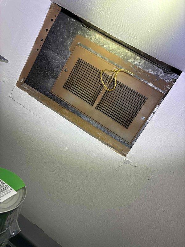 Performed an on-site estimate for proactive replacement of an aging, fully operational gas furnace and air conditioning system located in the basement, currently a 70,000 BTU furnace paired with a 14 SEER AC. Evaluated the existing equipment and associated components, including supply register and duct boot configuration, Aprilaire digital controller, and ventilation fan control, to determine replacement scope and system compatibility.