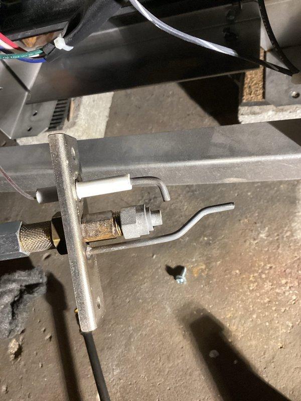 Performed a complete tune-up on the gas-fired boiler, including inspection and cleaning of the burner compartment, burners, and orifices to remove soot and heat staining. Inspected the pilot assembly, igniter/flame sensor, gas fittings, and wiring connections for proper condition and secure fastening, and verified safe, normal operation of the unit upon completion.