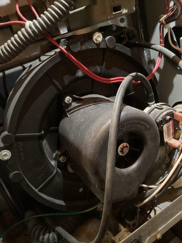 Performed prepaid maintenance tune-ups on two furnaces, including inspection of the inducer blower assembly, pressure switch, condensate drain and PVC venting connections, control module, and associated wiring. Components showed normal wear with no visible rust, frost, or breakage, and the units were left operating properly.
