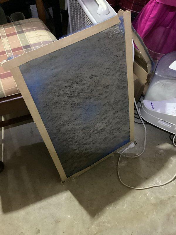 Responded to a no-heat-delivery complaint on a Daikin gas furnace, with the heating cycle initiating but minimal airflow reaching the conditioned space. Inspection revealed a severely clogged return air filter, heavily loaded with dust and debris, restricting airflow across the heat exchanger. The restricted filter was removed and replaced to restore proper airflow, and the system was verified for normal heating operation and adequate airflow at the registers.