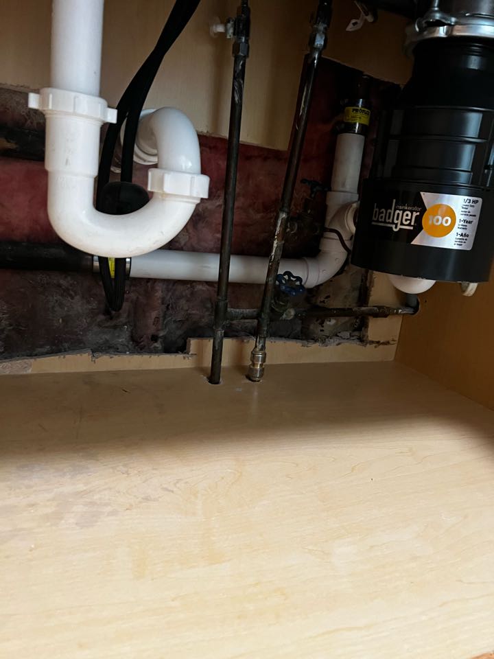 Repaired a kitchen sink drain line in Clinton, Maryland 