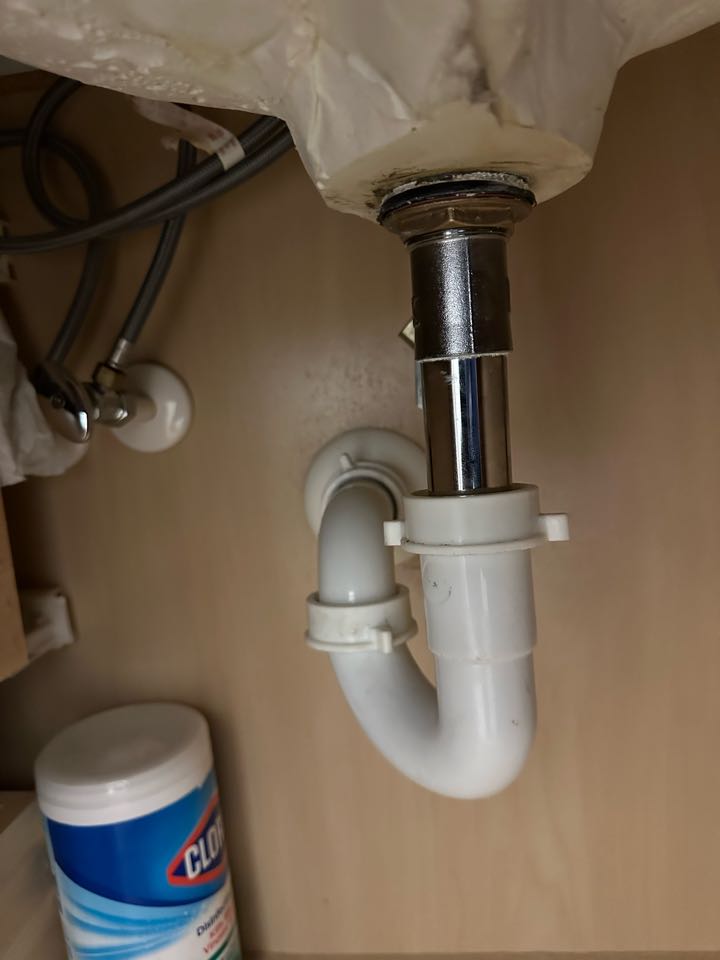 Cleared a bathroom sink drain blockage in LaPlata, MD 