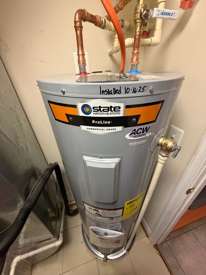 Installed a new electric water heater in Fort Washington, MD 