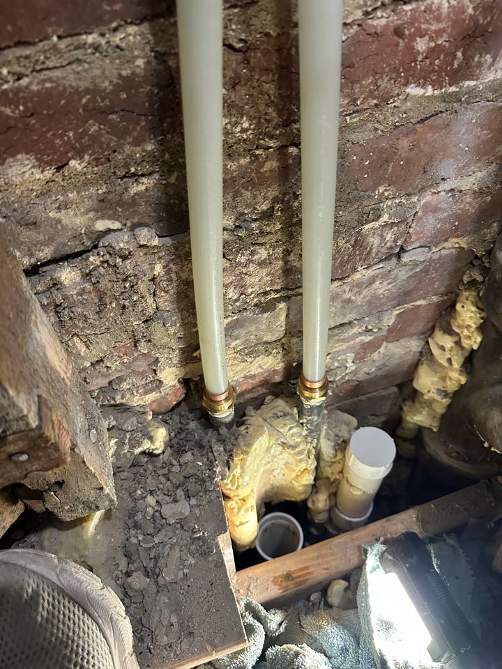 Installed new water piping in Annapolis, MD 