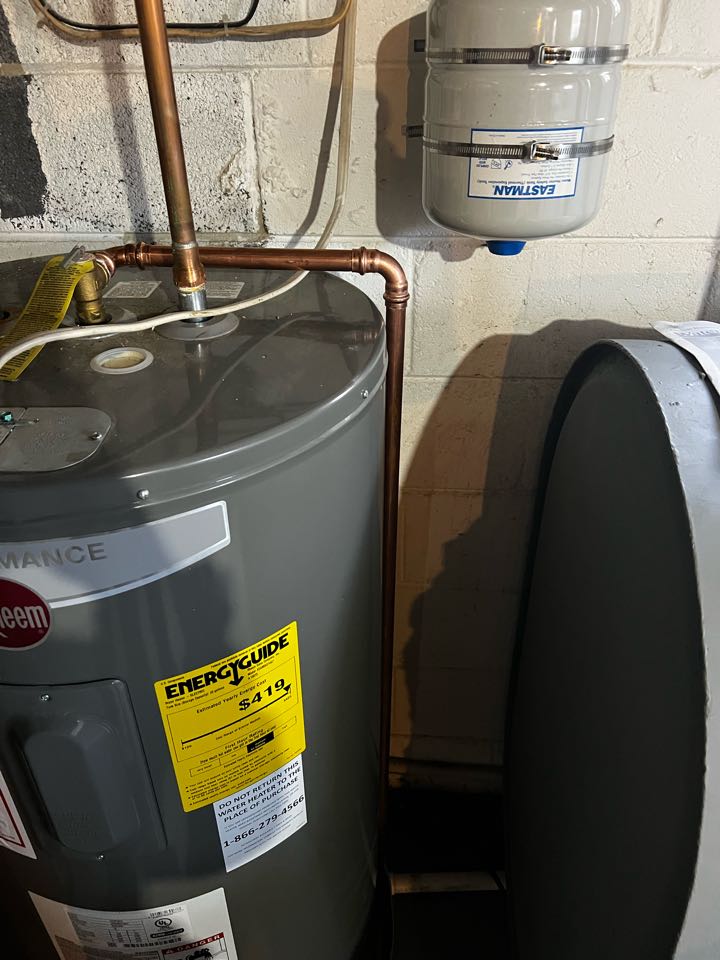 Installed a new 3/4 copper drain on a water heater T&P relief valve in Accokeek, Maryland 