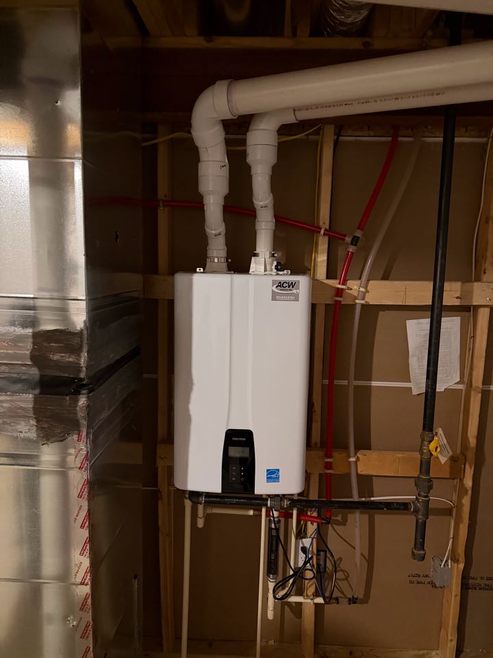 Installed new tankless water heater in White Plains, MD 