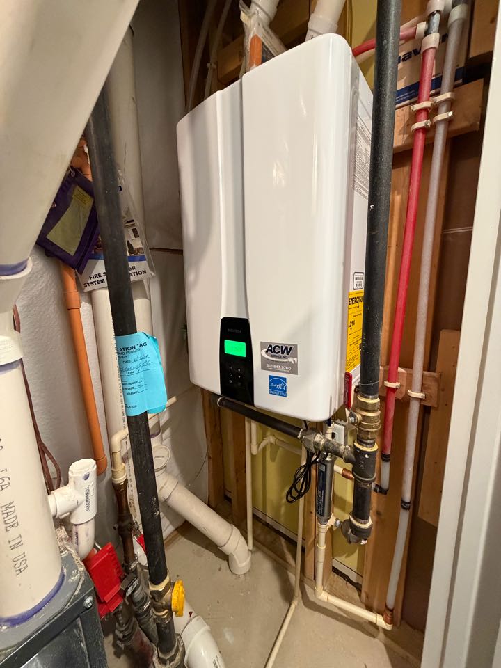 Installed new gas tankless water heater in Waldorf, MD 