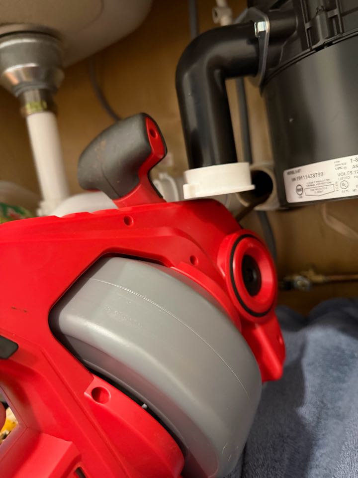 Ran a snake machine to clear kitchen sink stoppage in Waldorf, MD 