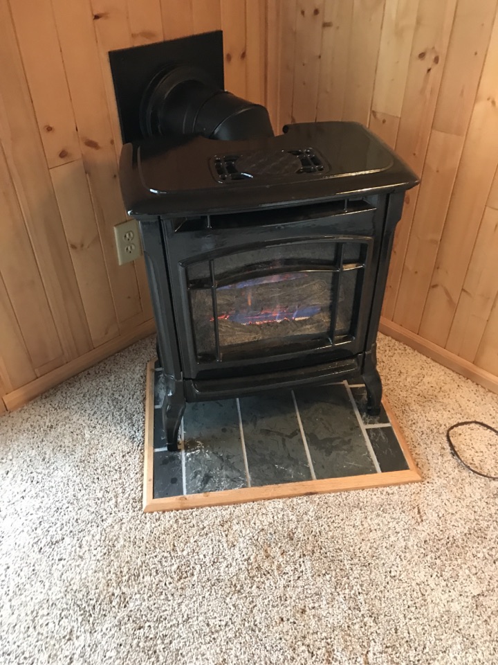 Hooking up venting to a freestanding fireplace in Tampa Bay gas piping also