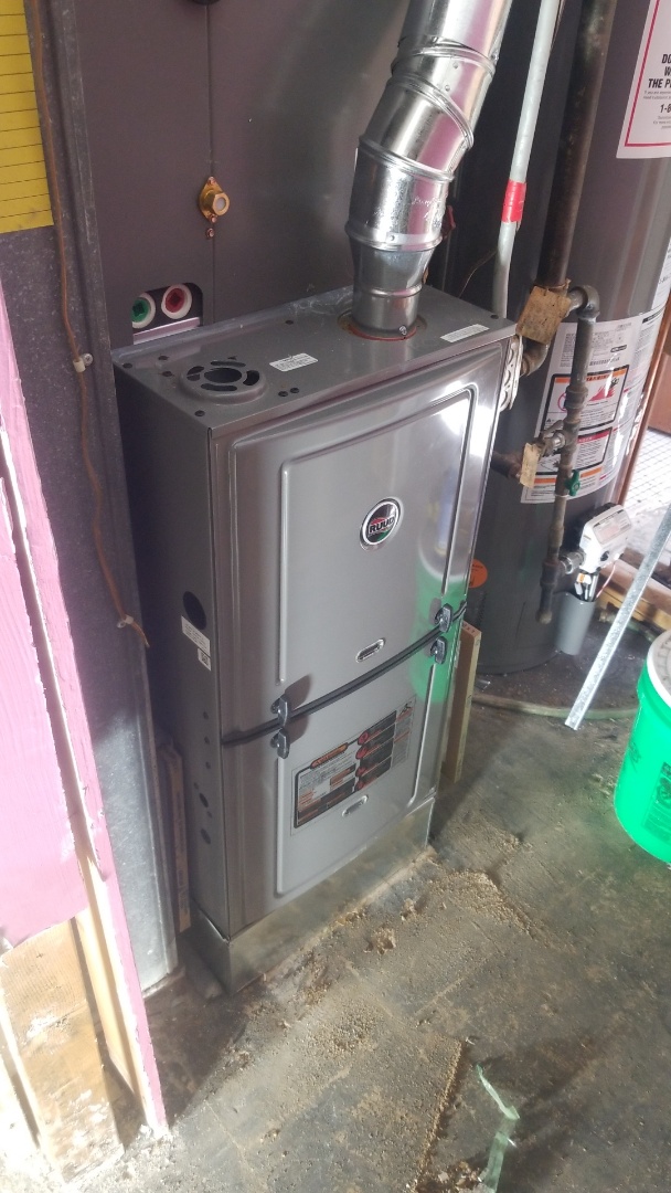 New Rheem furnace installation 